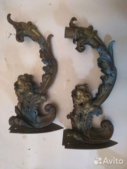 Подсвечник латунь бронза настенный