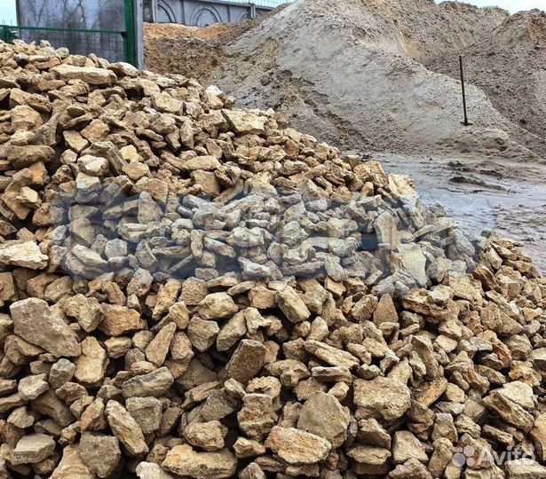 Окол бутовый камень отсев с доставкой