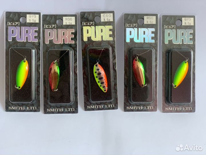 Набор 3шт.Японская форелевая блесна Smith pure 3,5