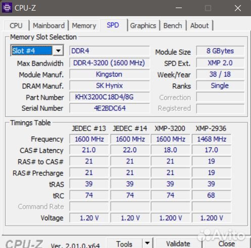 Озу RAM HyperX 16 гб(8 гбx2) DDR4 3200 HX432C18FB2