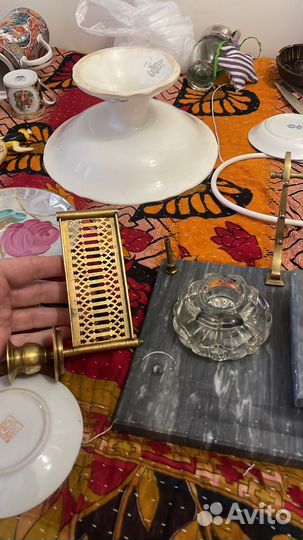 Старинный письменеый набор с Подсвечниками