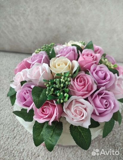 Букеты из мыльных роз