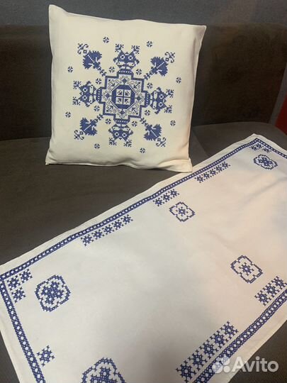 Винтажные наволочки, дорожки с вышивкой