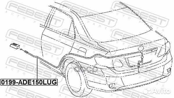 Трос открывания замка крышки багажника toyota C