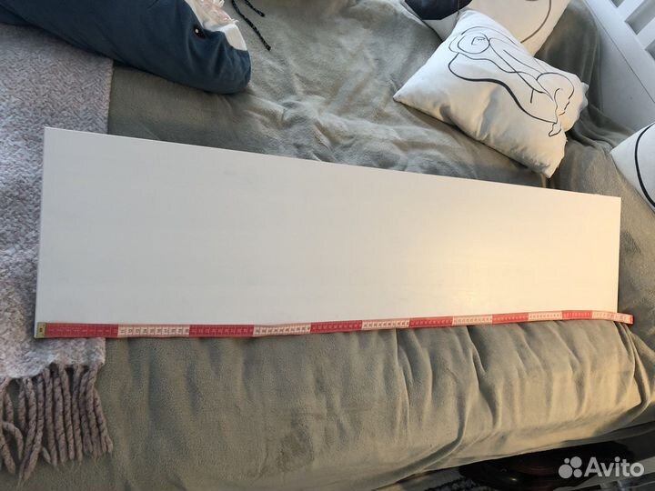 Полка настенная IKEA белая с креплением