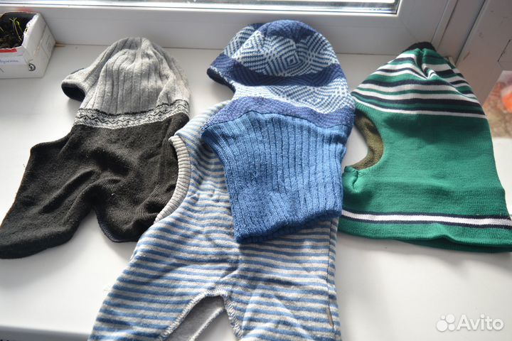 Шапки, шлемы на весну, осень, лето, зиму 4-9 лет