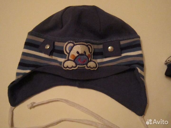 Шапочки с мишками, 2 штуки