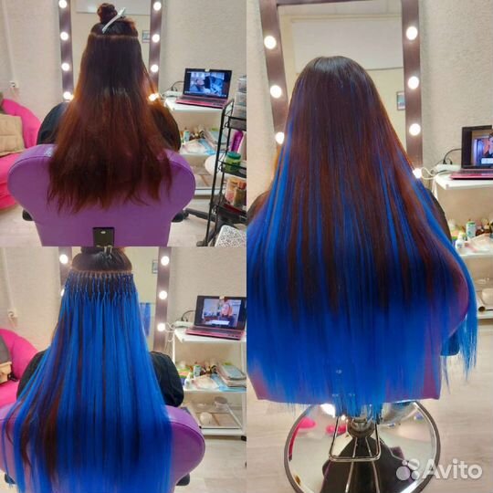 Наращивание волос на косички