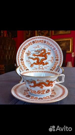 Антикварные чайный тройки, двойки