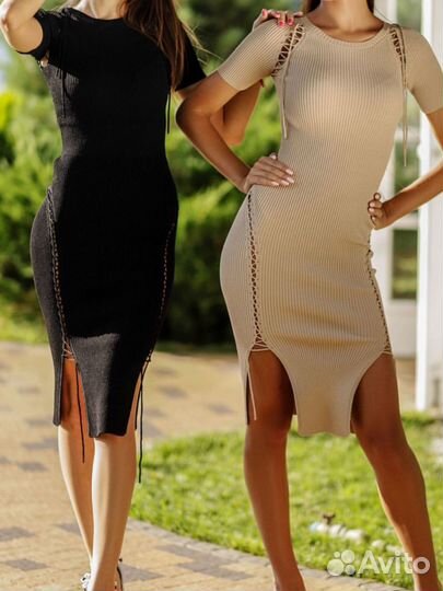 Платье трикотажное женское