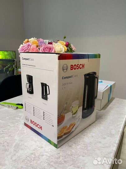 Электрический чайник bosch 1.7л 2400w