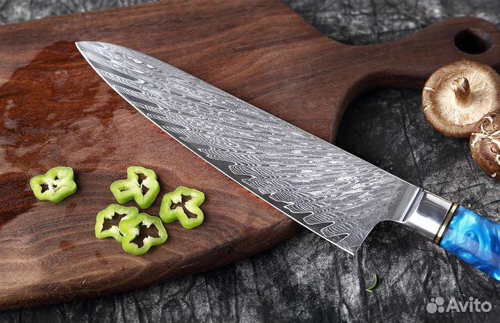 Набор ножей из дамасской стали 3 штуки