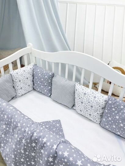 Бортики в кроватку с одеалом