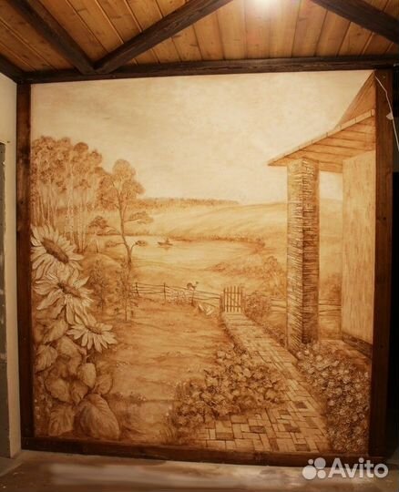 Роспись стен, барельеф, граффити, картины