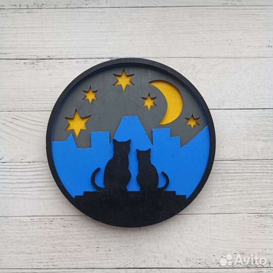 Многослойная 3Д раскраска из фанеры 