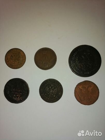 6 медных монет лот 2