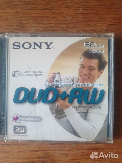 Диск DVD+RW для видеокамеры новый 60 мин 2,8 GB