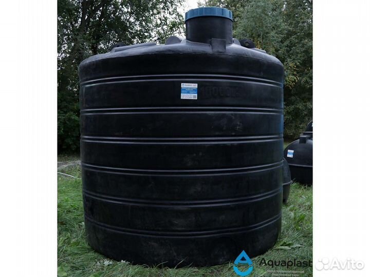 Бочка пластиковая 10000 л для жидкостей (вертикаль