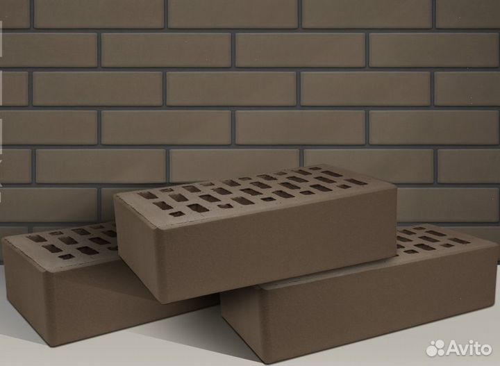 Кирпич облицовочный темный