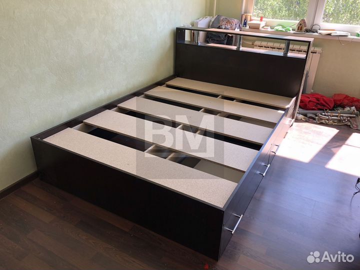 Кровать двуспальная с ящиками 160 200