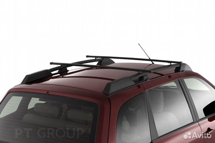 Рейлинги для LADA Kalina универсал с ребром black