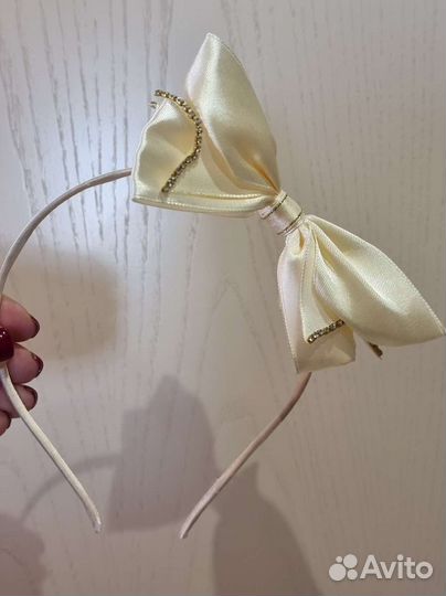 Ободок (обруч) для волос с бантом