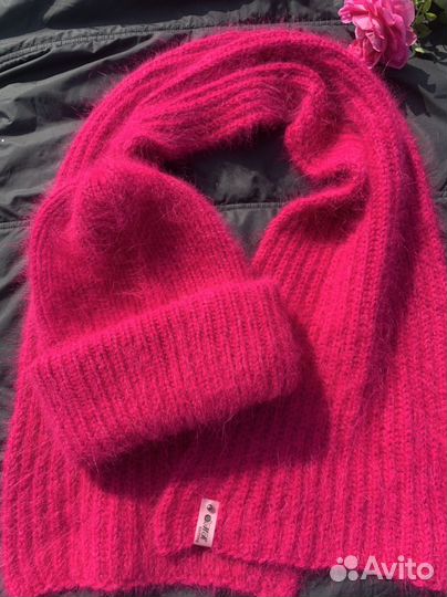 Шапка и шарф из пуха норки