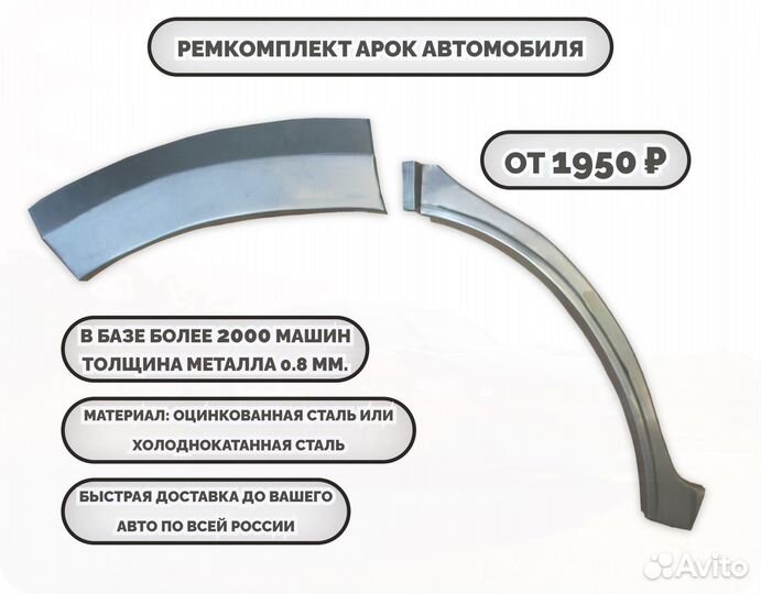 Ремонтные арки (ремкомплект) на машину