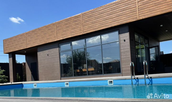 Баня на дровах с бассейном