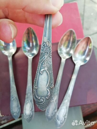 Набор чайных ложек мельхиор