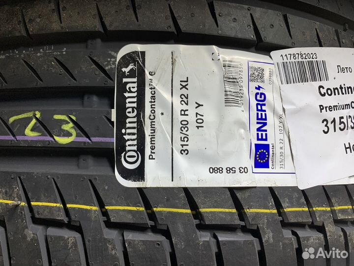 Continental ContiPremiumContact 6 275/35 R22 и 315/30 R22 107Y