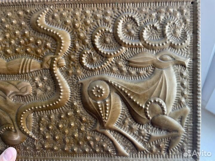 Чеканка СССР охотник на оленей