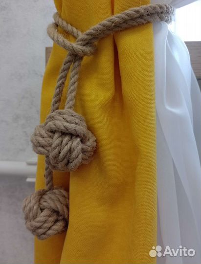 Подхваты для штор из джутового каната