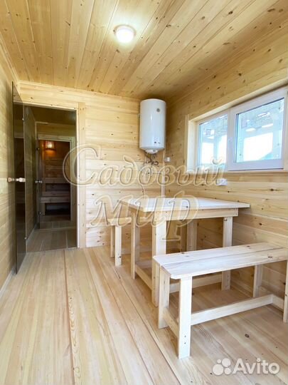 Баня 2,3х7 метров под ключ