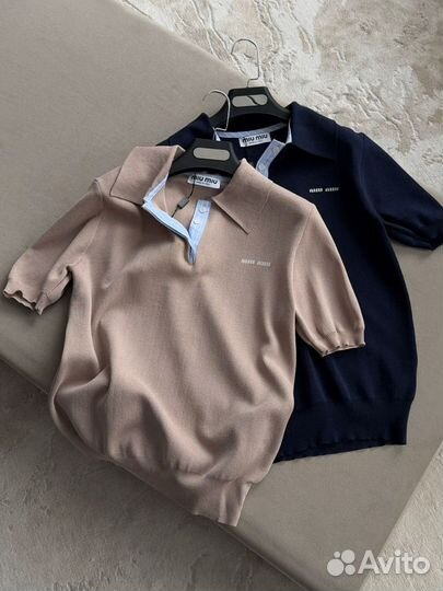 Поло miu miu изящное (стиль 2025)