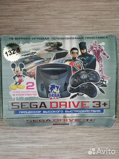 Игровая приставка sega mega drive 3+, картриджи