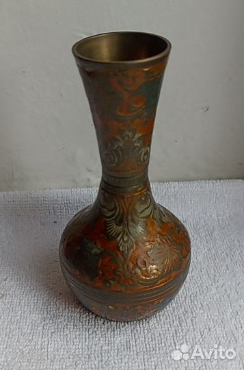 Вазочка. Латунь, бронза Индия Эмали. Винтаж(2)