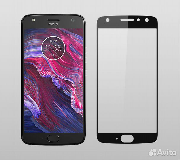 Защитное 3D стекло Mach для Moto X4