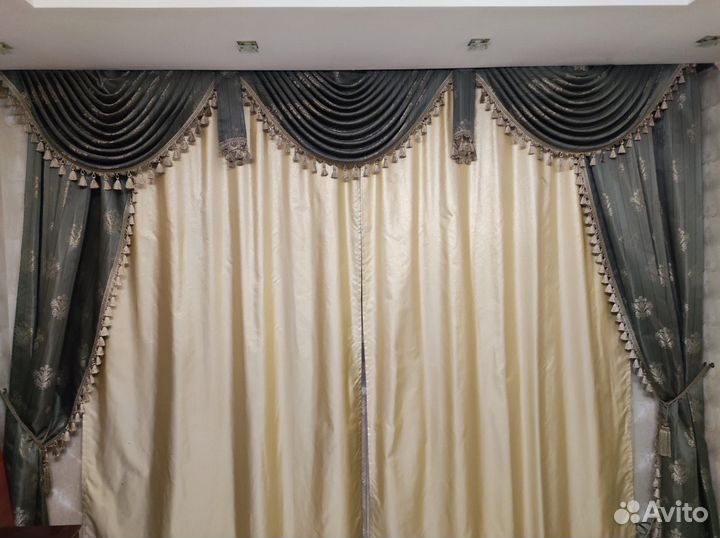 Шторы с ламбрекеном бу