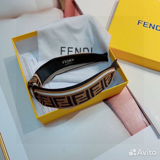 Ободок Fendi коричневый