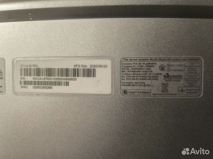 Ноутбук Acer Swift SF 114-32 series N17W6