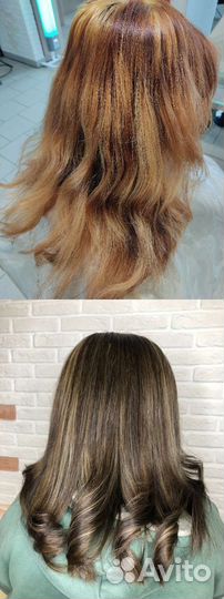 Кератиновое выпрямление волос, окрашивания