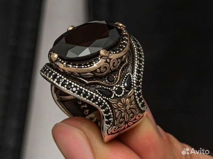 Мужской перстень серебро
