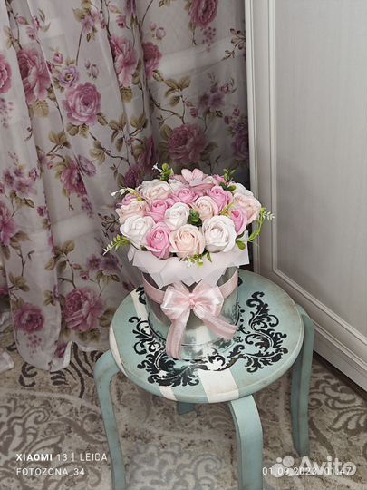 Букет из мыльных роз