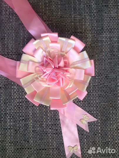 Бант на выписку ручной работы