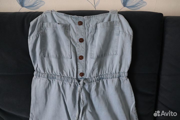 Джинсовый комбинезон женский 48