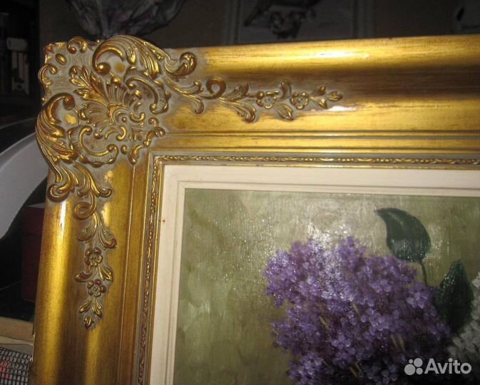 Большая Картина. Рама. Натюрморт.Холст, масло