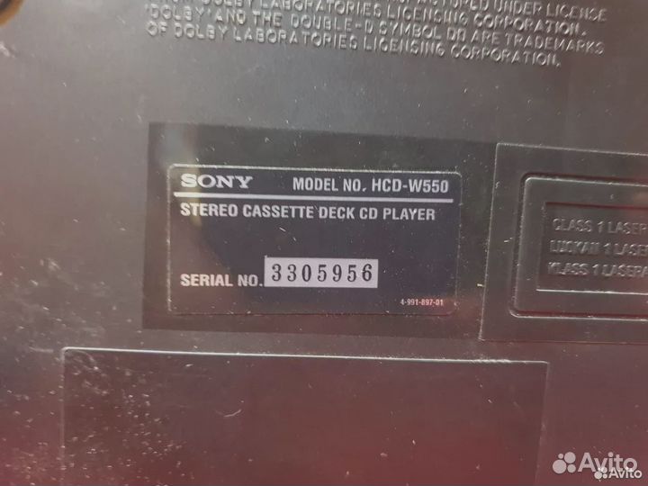 Кассетно дисковый блок от sony hcd-w550