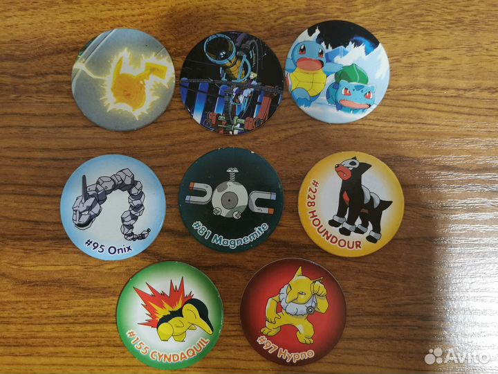 Фишки Сотки Кепсы Pokemon Покемон 2000 из 90х