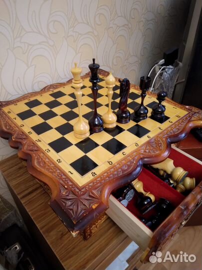 Шахматы ручной работы бу